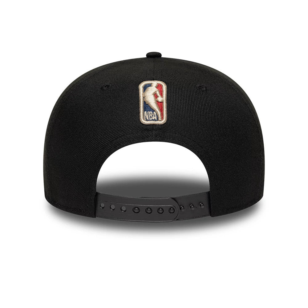 New Era Milwaukee Bucks NBA Hardwood Classic Black 9FIFTY A-Frame Snapback Adjustable Cap
