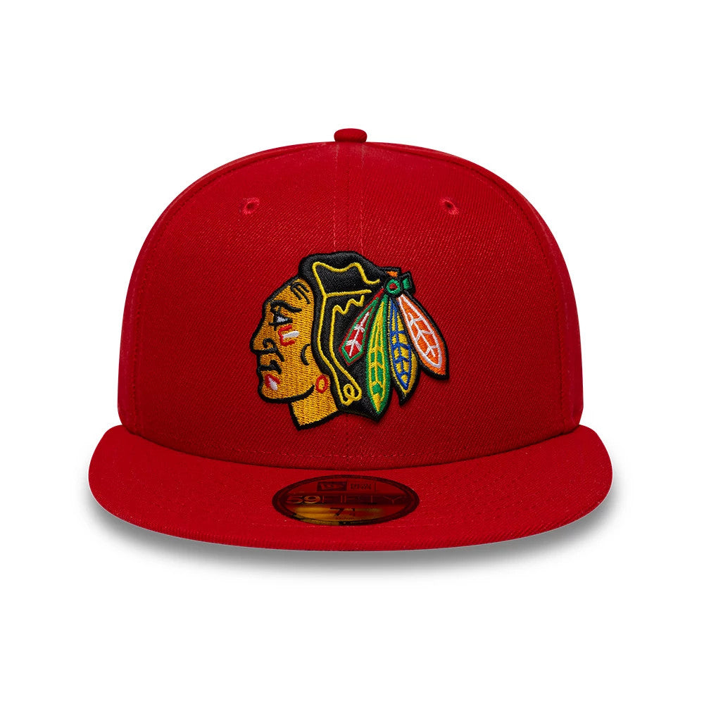New Era Chicago Blackhawks NHL Basic Red 59FIFTY Fitted Cap