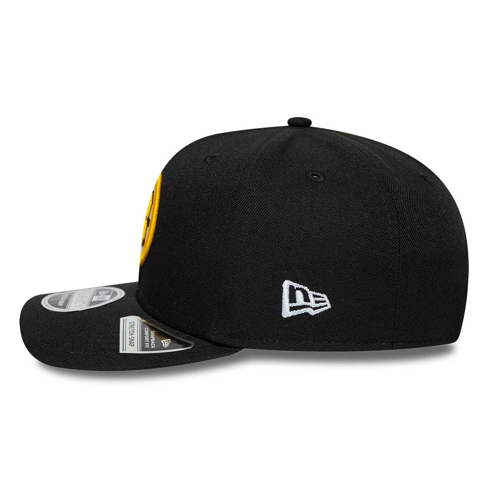 New Era Boston Bruins NHL Team Black 9SEVENTY Stretch Snap Adjustable Cap