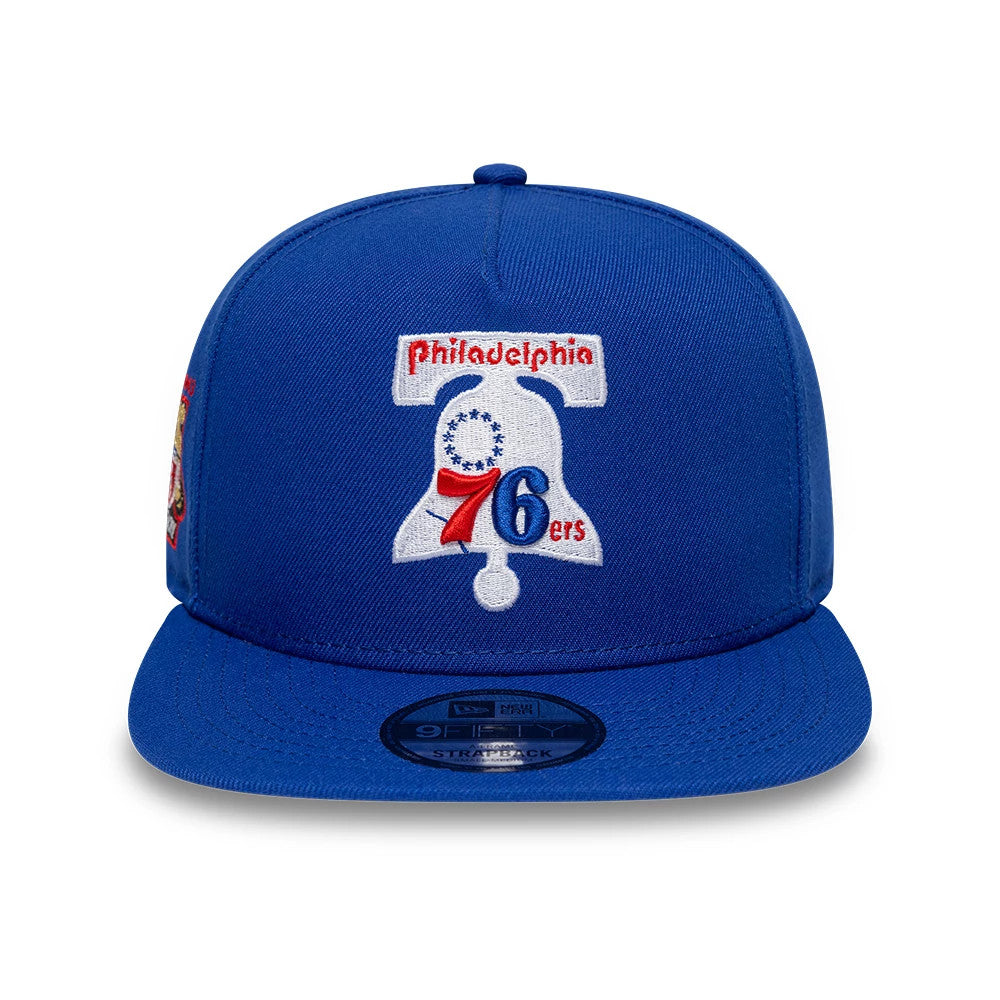 New Era Philadelphia 76ers NBA Hardwood Classic Blue 9FIFTY A-Frame Snapback Adjustable Cap
