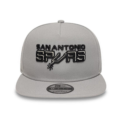 New Era San Antonio Spurs NBA Hardwood Classic Grey 9FIFTY A-Frame Snapback Adjustable Cap