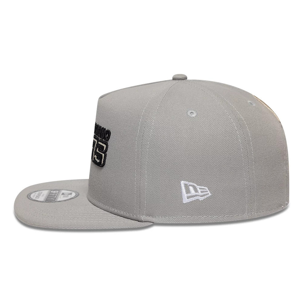 New Era San Antonio Spurs NBA Hardwood Classic Grey 9FIFTY A-Frame Snapback Adjustable Cap