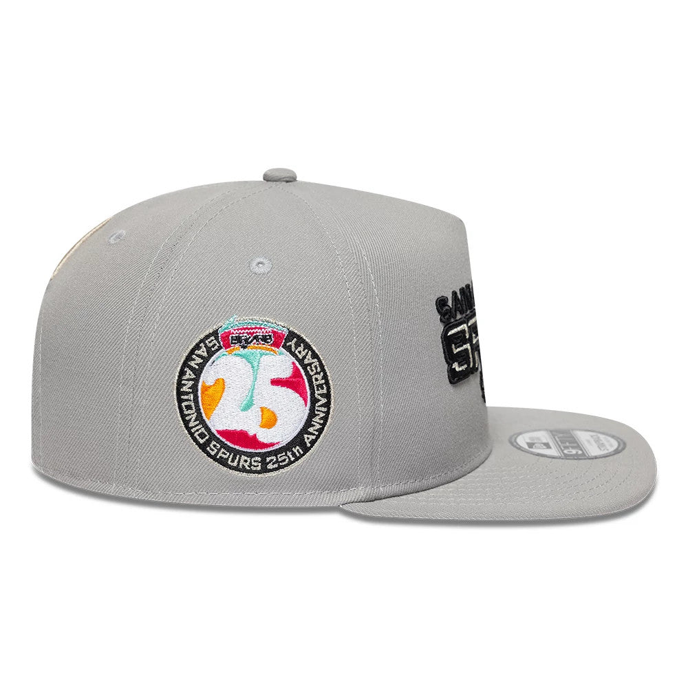 New Era San Antonio Spurs NBA Hardwood Classic Grey 9FIFTY A-Frame Snapback Adjustable Cap