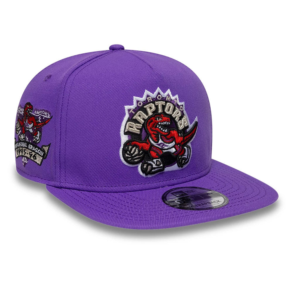 New Era Toronto Raptors NBA Hardwood Classic Bright Purple 9FIFTY A-Frame Snapback Adjustable Cap