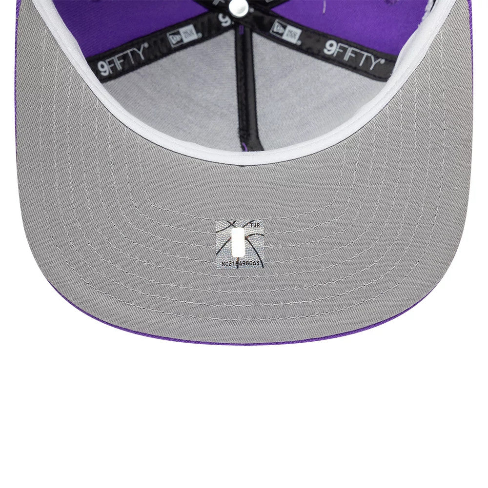 New Era Toronto Raptors NBA Hardwood Classic Bright Purple 9FIFTY A-Frame Snapback Adjustable Cap