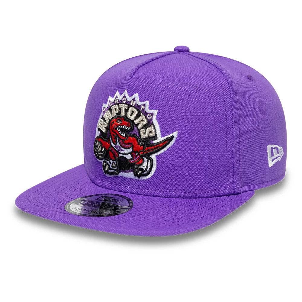 New Era Toronto Raptors NBA Hardwood Classic Bright Purple 9FIFTY A-Frame Snapback Adjustable Cap
