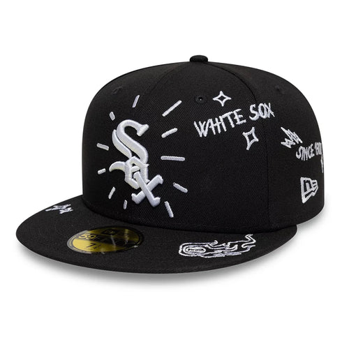 NEW ERA Chicago White Sox MLB Scribble Black 59FIFTY Fitted Cap