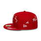 NEW ERA LA Angels MLB Scribble Red 59FIFTY Fitted Cap