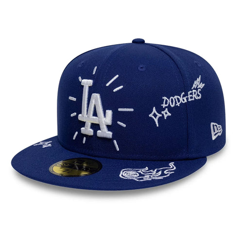 NEW ERA LA Dodgers MLB Scribble Dark Blue 59FIFTY Fitted Cap