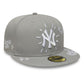 NEW ERA New York Yankees MLB Scribble Grey 59FIFTY Fitted Cap