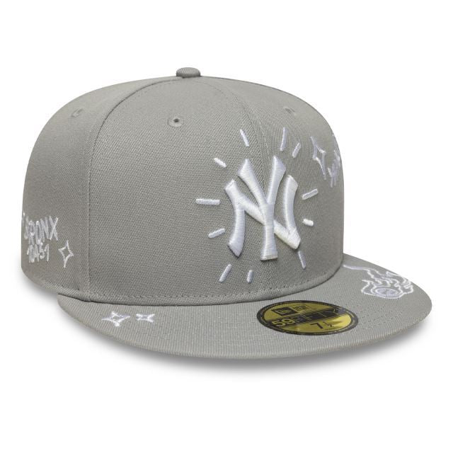 NEW ERA New York Yankees MLB Scribble Grey 59FIFTY Fitted Cap