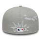 NEW ERA New York Yankees MLB Scribble Grey 59FIFTY Fitted Cap