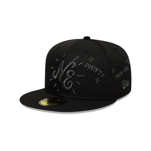 NEW ERA New Era Scribble Black 59FIFTY Fitted Cap