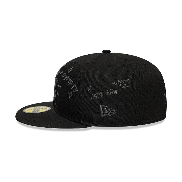 NEW ERA New Era Scribble Black 59FIFTY Fitted Cap