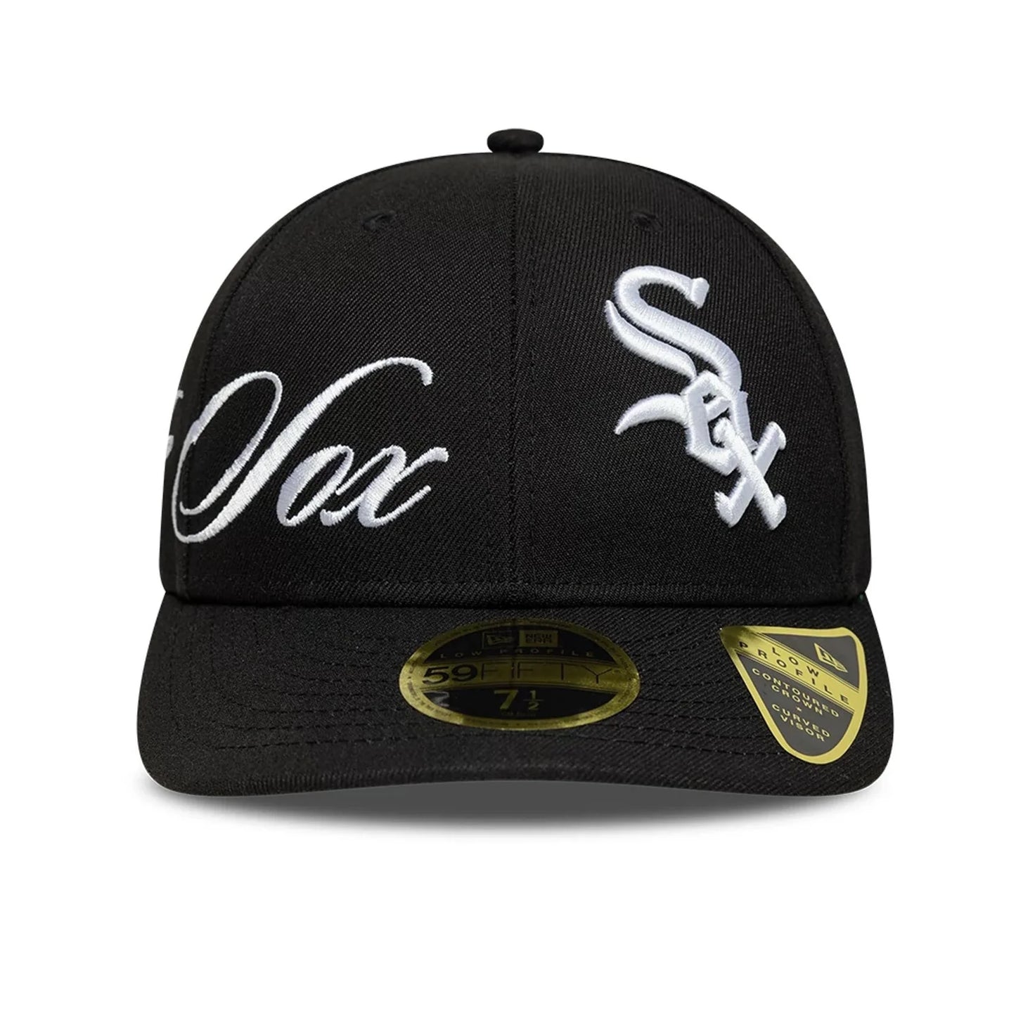 NEW ERA Chicago White Sox MLB Side Script Black Low Profile 59FIFTY Fitted Cap
