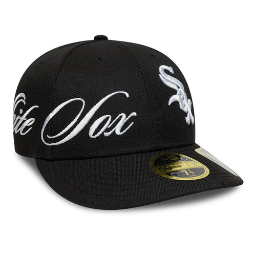 NEW ERA Chicago White Sox MLB Side Script Black Low Profile 59FIFTY Fitted Cap