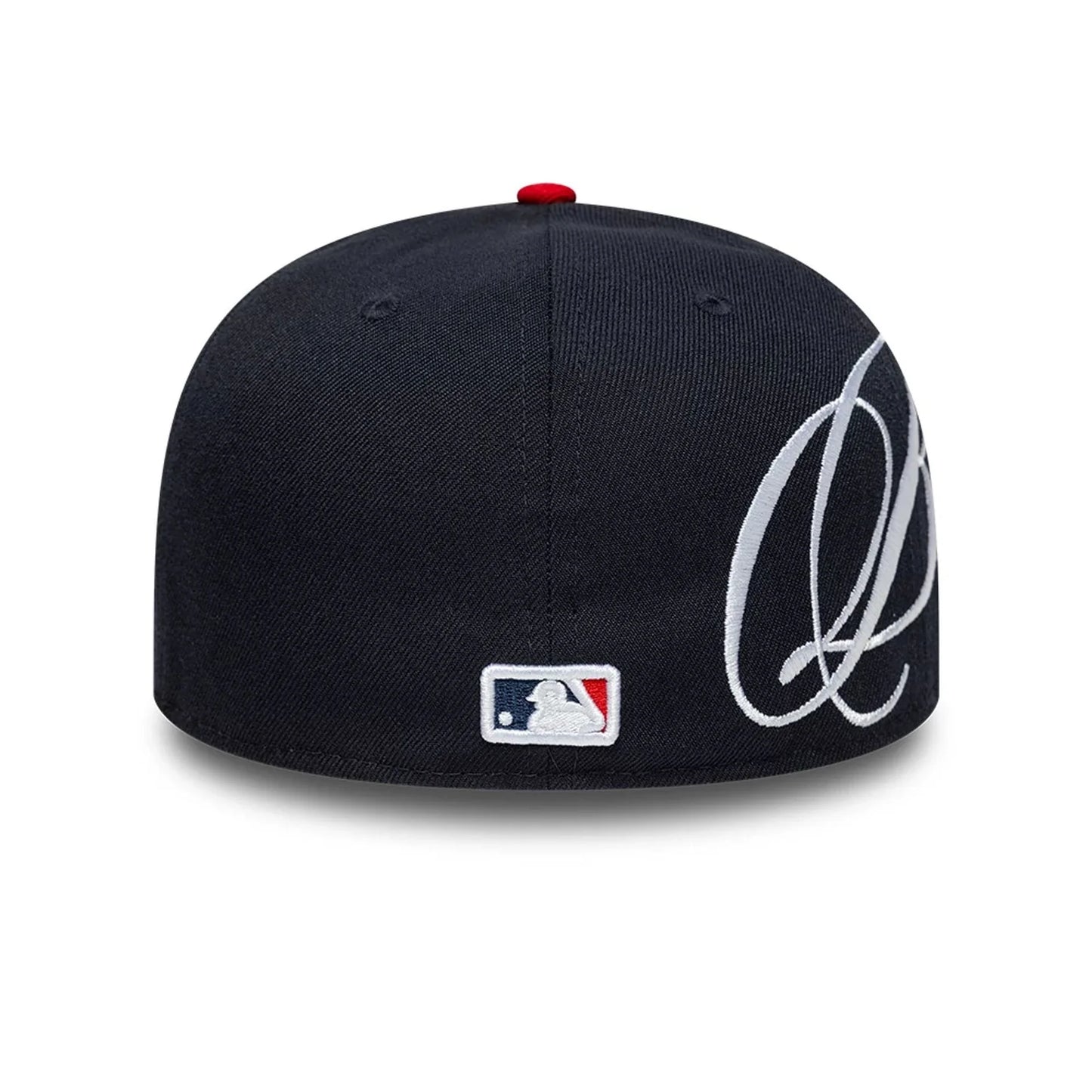 NEW ERA Atlanta Braves MLB Side Script Navy Low Profile 59FIFTY Fitted Cap