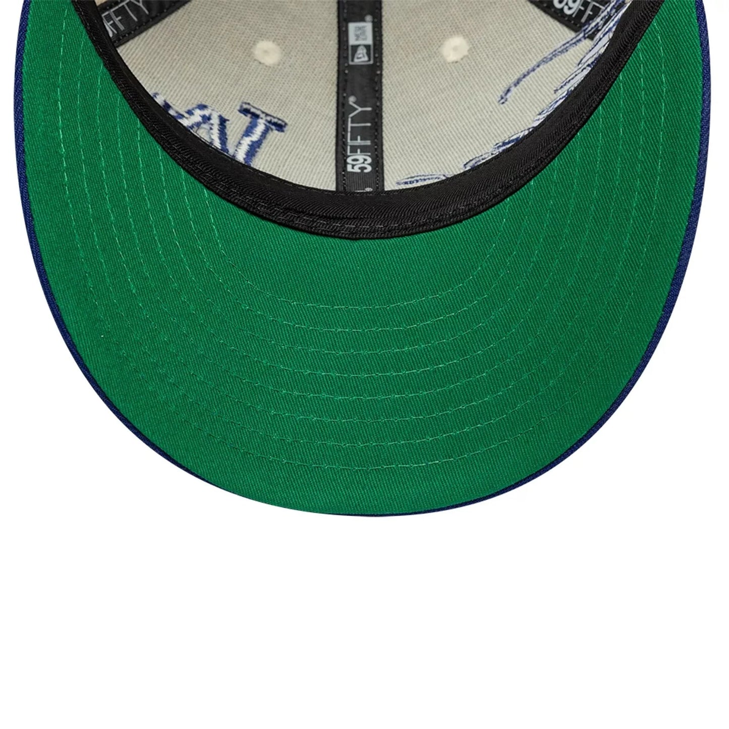 NEW ERA LA Dodgers MLB Side Script Cream Low Profile 59FIFTY Fitted Cap
