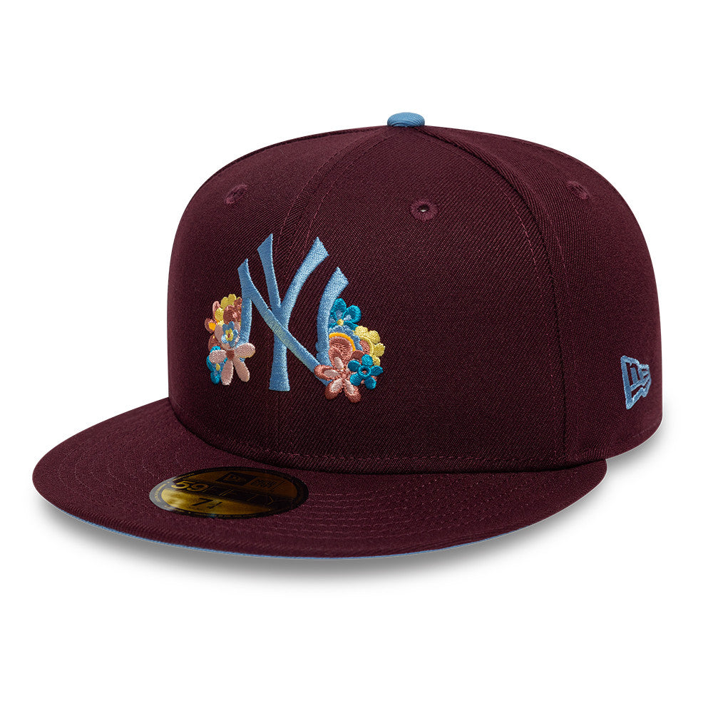 New Era New York Yankees Floral Maroon 59FIFTY