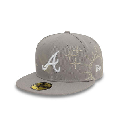 NEW ERA Atlanta Braves MLB Zodiac Grey 59FIFTY Fitted Cap