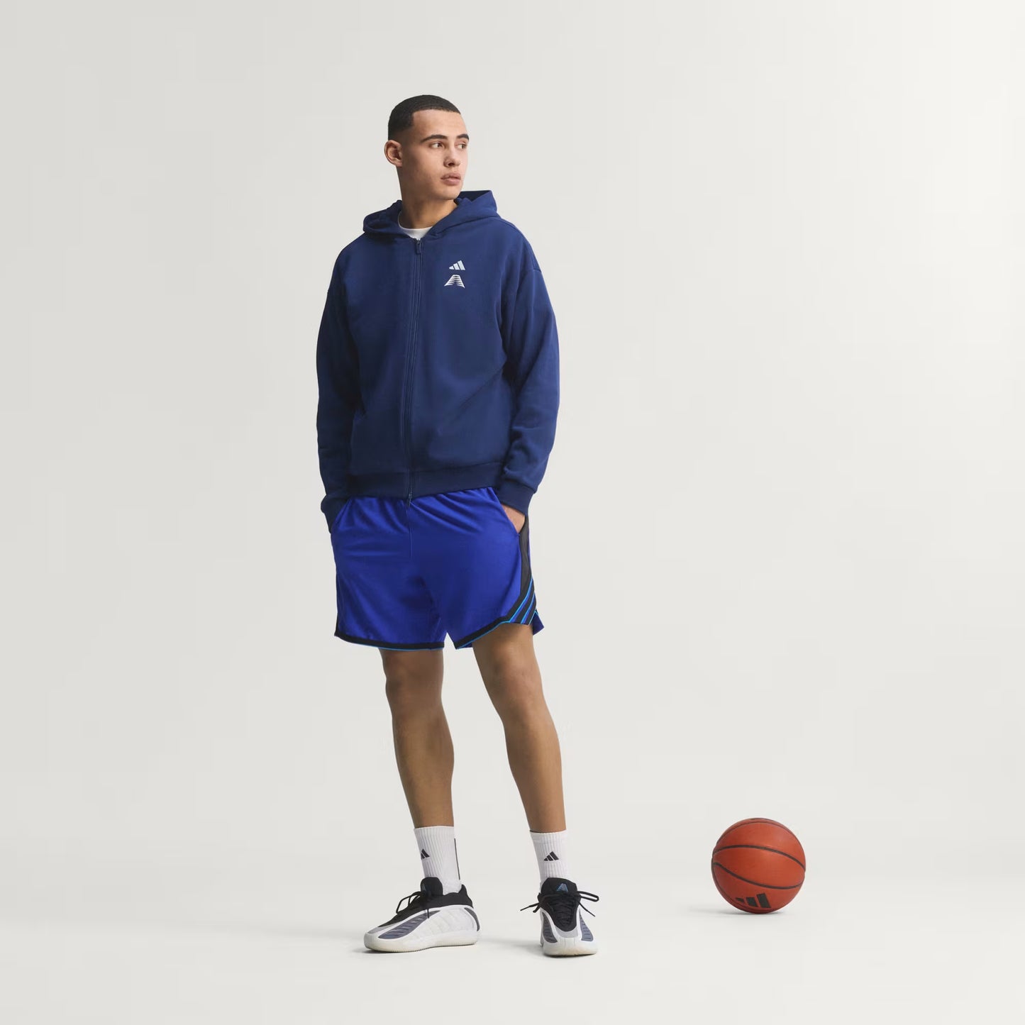 ADIDAS ANTHONY EDWARDS FOUNDATION FULL ZIP HOODIE