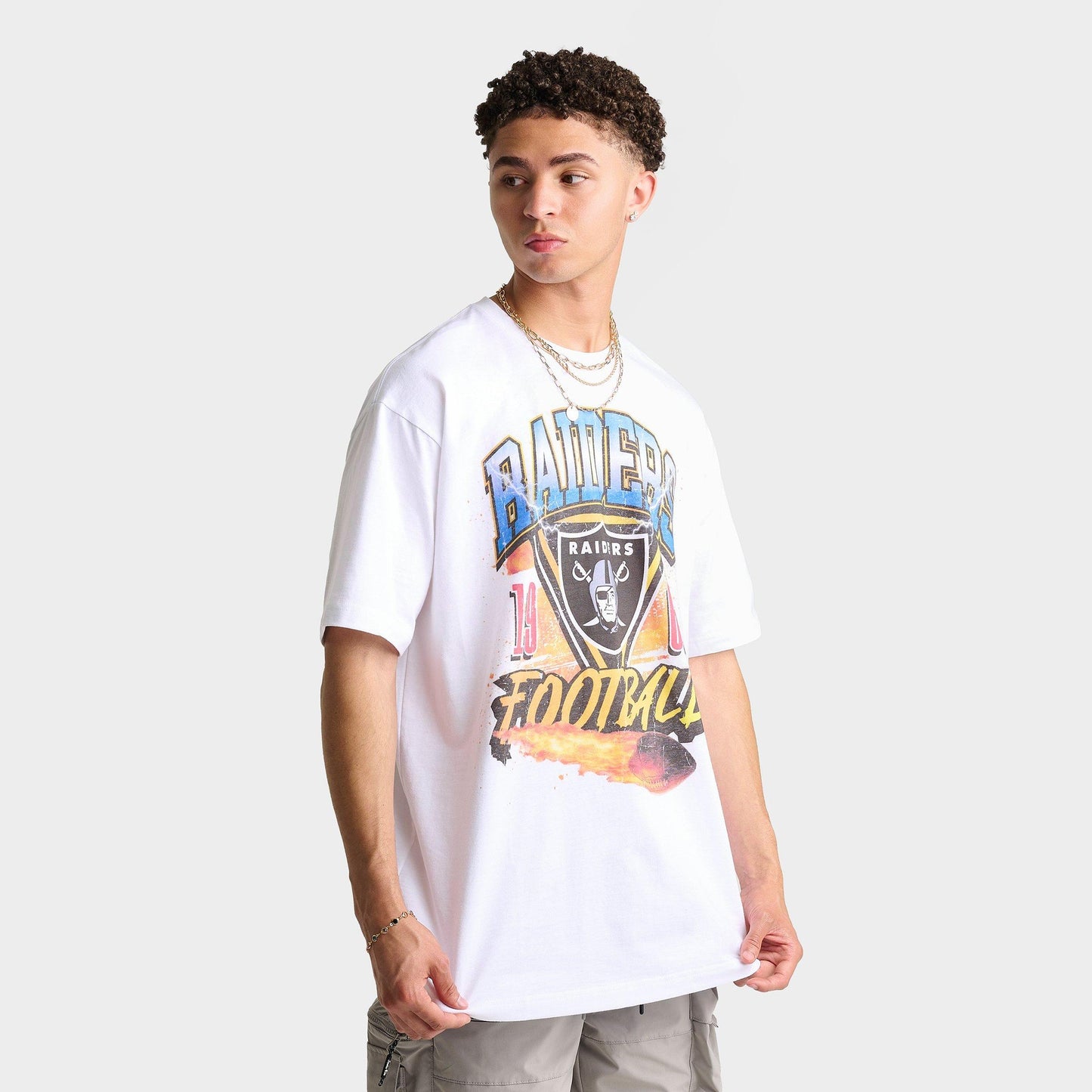 NEW ERA Las Vegas Raiders Lifestyle Graphics Fireball White T-Shirt