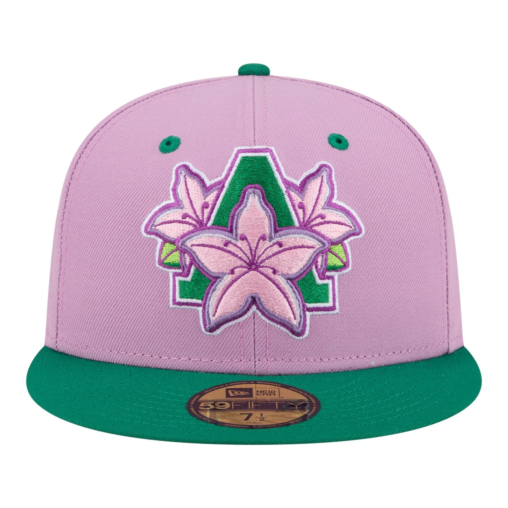 New Era Augusta GreenJackets Pink/Green Minor League Theme Nights 59FIFTY Fitted Hat