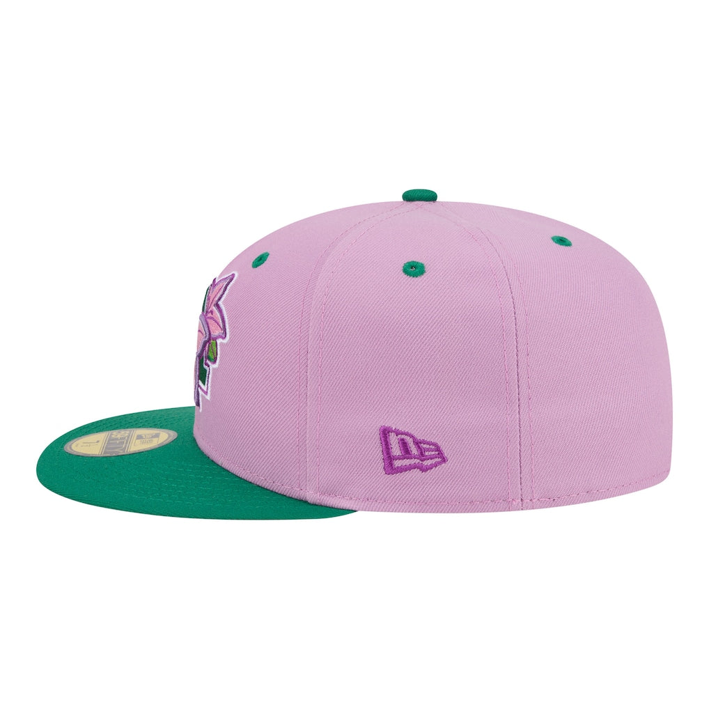 New Era Augusta GreenJackets Pink/Green Minor League Theme Nights 59FIFTY Fitted Hat