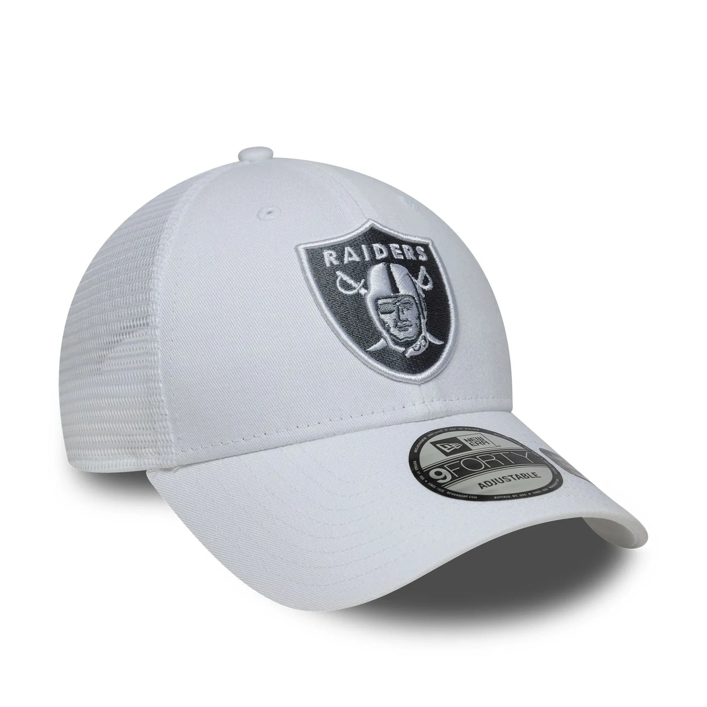 NEW ERA Las Vegas Raiders NFL White 9FORTY Trucker Adjustable Cap