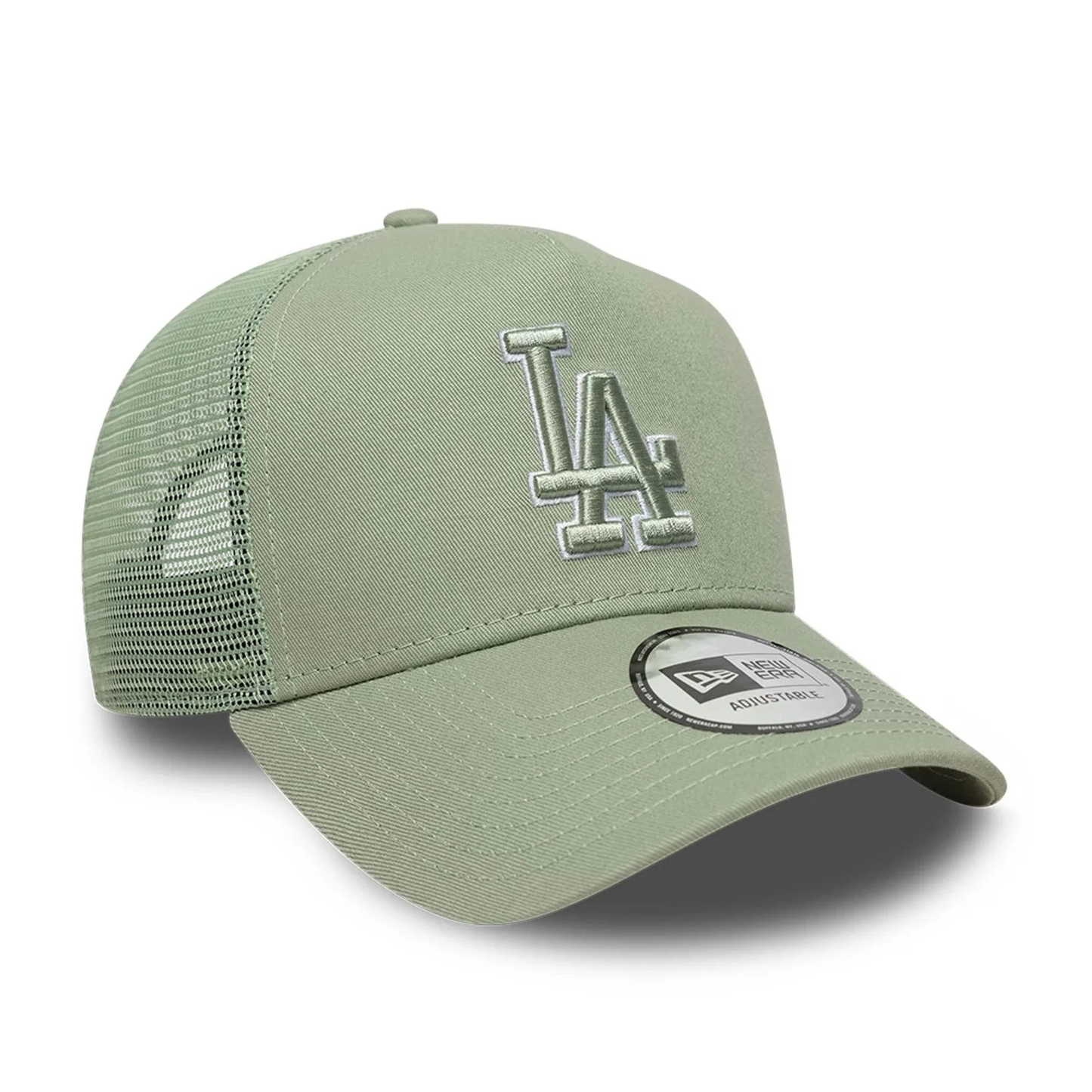 NEW ERA LA Dodgers MLB Outline Pastel Green 9FORTY E-Frame Trucker Adjustable Cap