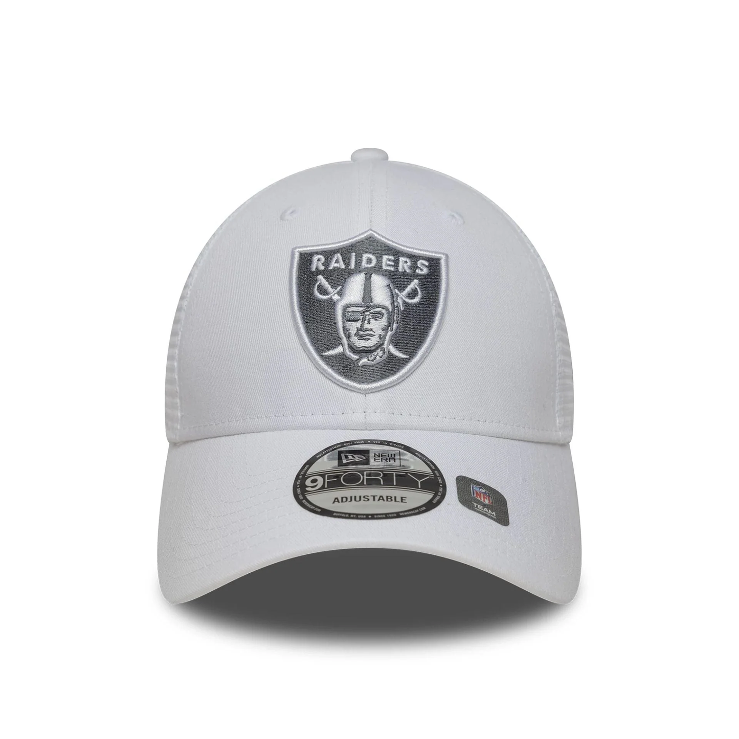 NEW ERA Las Vegas Raiders NFL White 9FORTY Trucker Adjustable Cap