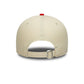 NEW ERA Chicago Bulls NBA Colourblock Cream & Red 9FORTY Adjustable Cap