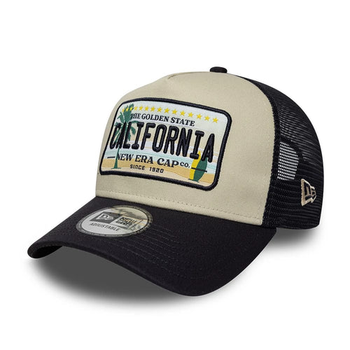 NEW ERA New Era Cali Licence Plate Navy 9FORTY A-Frame Trucker Adjustable Cap