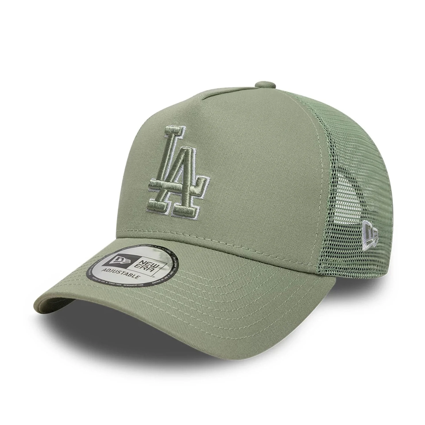 NEW ERA LA Dodgers MLB Outline Pastel Green 9FORTY E-Frame Trucker Adjustable Cap