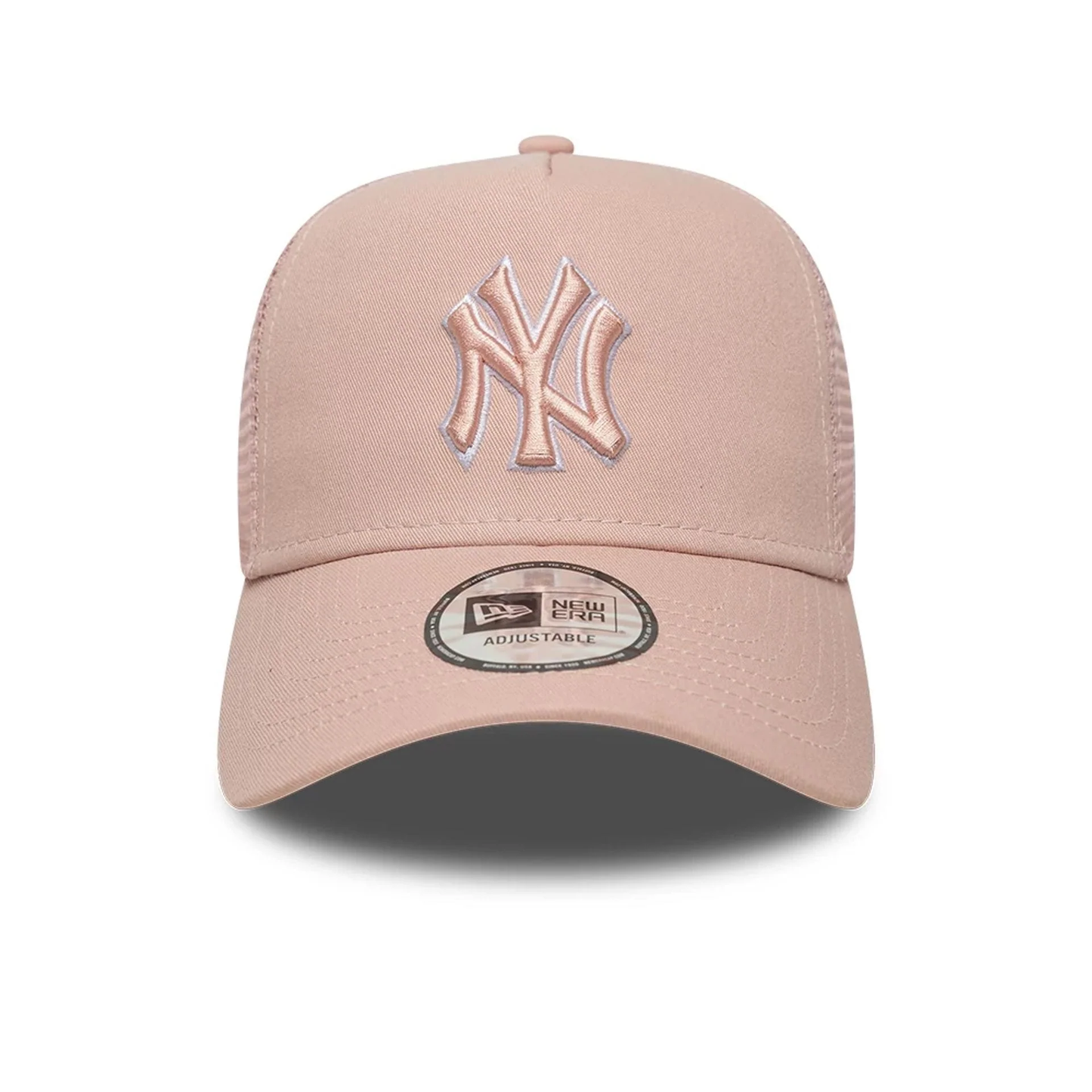 NEW ERA New York Yankees MLB Outline Pastel Pink 9FORTY E-Frame Trucker Adjustable Cap
