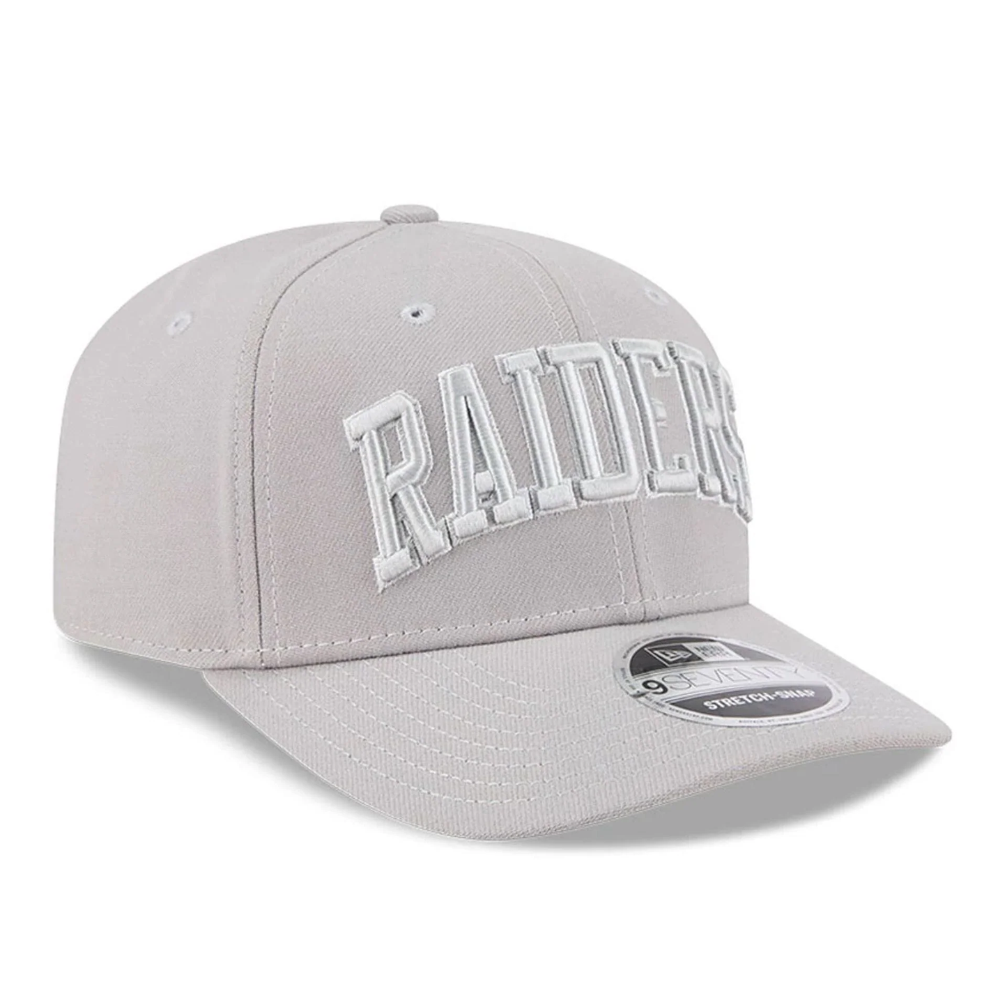 NEW ERA Las Vegas Raiders NFL Script Grey 9SEVENTY Stretch Snap Adjustable Cap