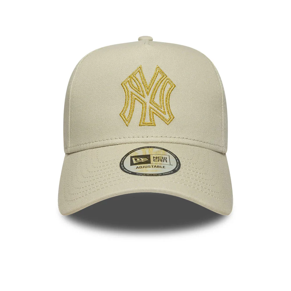 NEW ERA New York Yankees MLB Metallic Outline Cream 9FORTY A-Frame Adjustable Cap