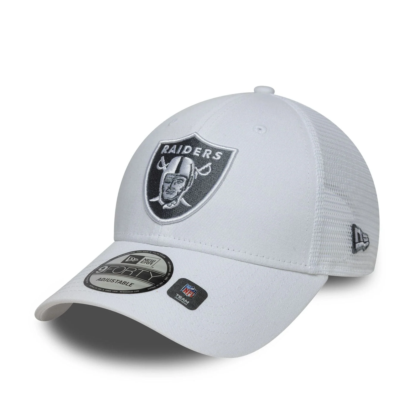 NEW ERA Las Vegas Raiders NFL White 9FORTY Trucker Adjustable Cap
