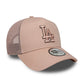 NEW ERA LA Dodgers MLB Outline Pastel Pink 9FORTY E-Frame Trucker Adjustable Cap