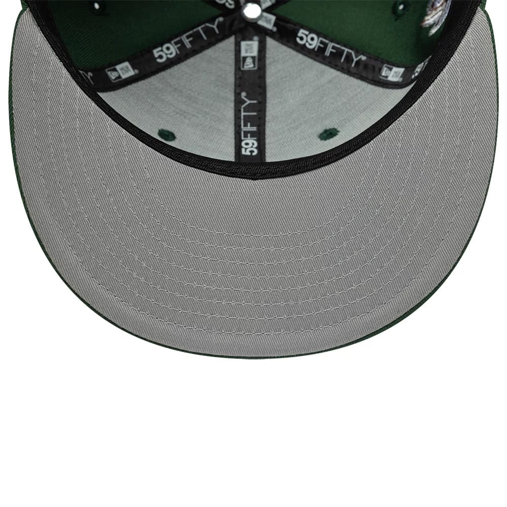 NEW ERA New Era Heritage Script Dark Green 59FIFTY Fitted Cap)