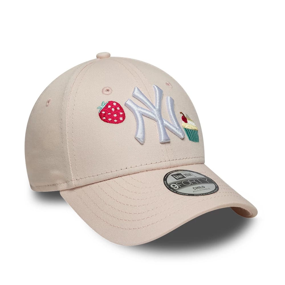 NEW ERA New York Yankees Child MLB Food Icon Pastel Pink 9FORTY Adjustable Cap