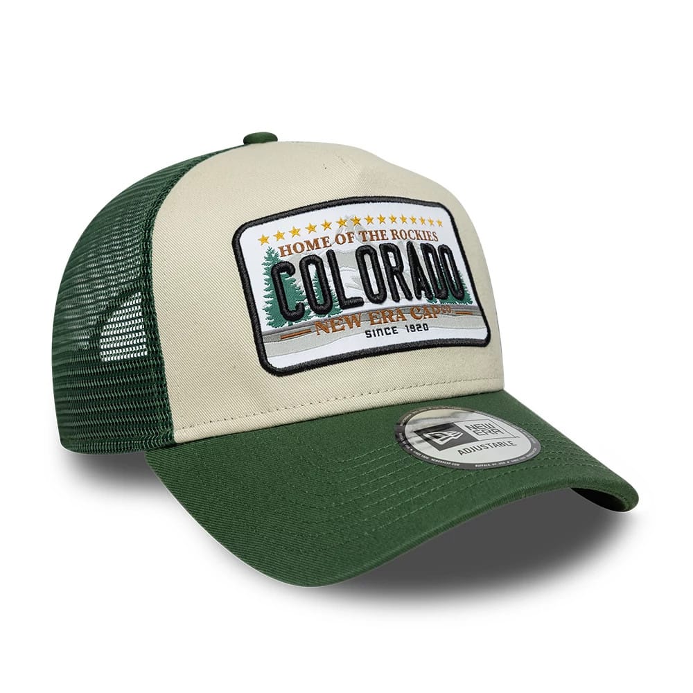 NEW ERA New Era Licence Plate Dark Green 9FORTY A-Frame Trucker Adjustable Cap