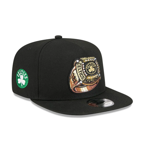 NEW ERA Boston Celtics NBA Ring Black 9FIFTY A-Frame Snapback Adjustable Cap