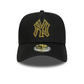 NEW ERA New York Yankees MLB Metallic Outline Black 9FORTY A-Frame Adjustable Cap