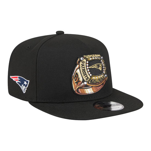 NEW ERA New England Patriots NFL Ring Black 9FIFTY A-Frame Snapback Adjustable Cap