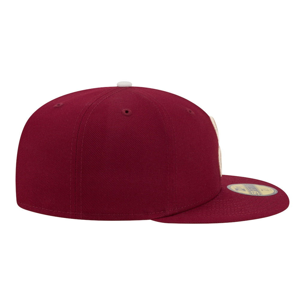 New Era Hub City Spartanburgers Dark Red Minor League Theme Nights 59FIFTY Fitted Hat