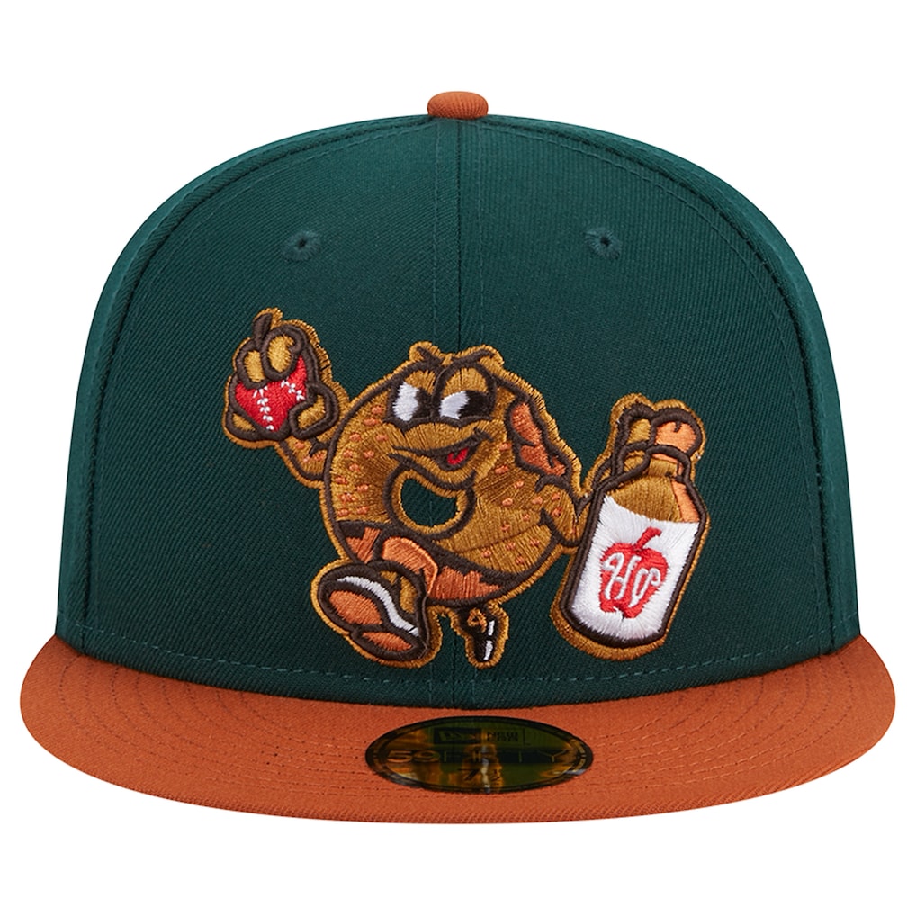 New Era Hudson Valley Renegades Green Theme Nights Hudson Valley Cider Donuts 59FIFTY Fitted Hat