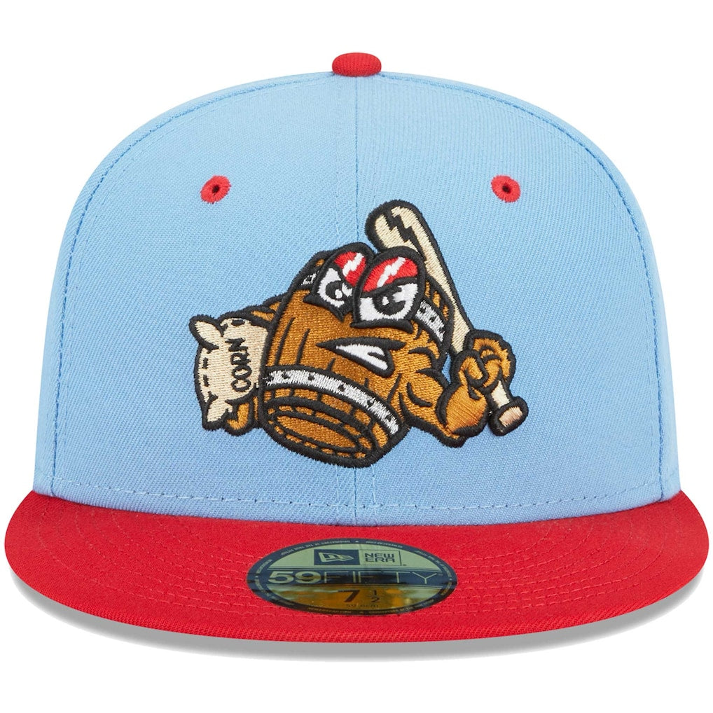 New Era Louisville Bats Light Blue Theme Nights Louisville Mashers 59FIFTY Fitted Hat