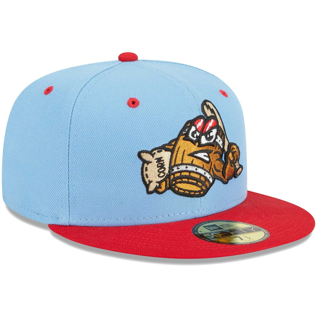 New Era Louisville Bats Light Blue Theme Nights Louisville Mashers 59FIFTY Fitted Hat