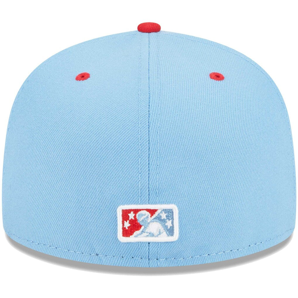New Era Louisville Bats Light Blue Theme Nights Louisville Mashers 59FIFTY Fitted Hat